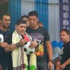 Le légendaire Diego Maradona, ancien joueur de football argentin participe à un programme sportif au 'Sree Bhumi Sporting Club' à Calcutta en Inde, le 11 décembre 2017.