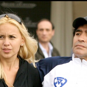 Veronica Ojeda et Diego Maradona - Finale de polo en Argentine, le 8 décembre 2007.