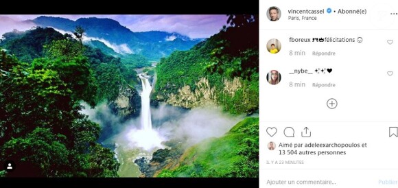 Vincent Cassel a annoncé la naissance de sa fille Amazonie sur Instagram le 19 avril 2019.