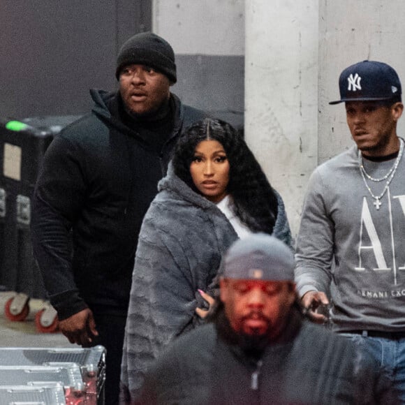 Exclusif - Nicki Minaj quitte l'AccorHotels Arena après son concert à Paris, France, le 7 mars 2019.