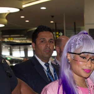 Exclusif - La chanteuse américaine Nicki Minaj arrive à l'aéroport Tullamarine de Melbourne, Australie, le 14 janvier 2019.