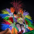 Exclusif - Cathy Guetta défile sur le char de l'école de samba "Academicos do Grande Rio" lors du carnaval de Rio de Janeiro, Brésil, le 4 mars 2019. © Denis Raphaël/Carnavalderio.fr/Bestimage