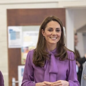 Catherine (Kate) Middleton, duchesse de Cambridge visite le centre Henry Fawcett pour enfants à Londres le 12 mars 2019.