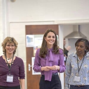 Catherine (Kate) Middleton, duchesse de Cambridge visite le centre Henry Fawcett pour enfants à Londres le 12 mars 2019.