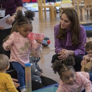 Catherine (Kate) Middleton, duchesse de Cambridge visite le centre Henry Fawcett pour enfants à Londres le 12 mars 2019.