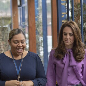 Catherine (Kate) Middleton, duchesse de Cambridge visite le centre Henry Fawcett pour enfants à Londres le 12 mars 2019.