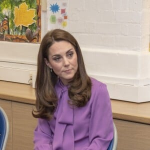 Catherine (Kate) Middleton, duchesse de Cambridge visite le centre Henry Fawcett pour enfants à Londres le 12 mars 2019.