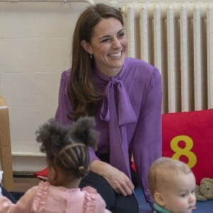 Catherine (Kate) Middleton, duchesse de Cambridge visite le centre Henry Fawcett pour enfants à Londres le 12 mars 2019.