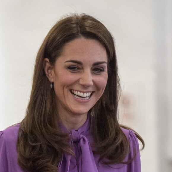 Catherine (Kate) Middleton, duchesse de Cambridge visite le centre Henry Fawcett pour enfants à Londres le 12 mars 2019.