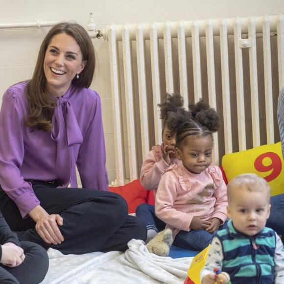 Catherine (Kate) Middleton, duchesse de Cambridge visite le centre Henry Fawcett pour enfants à Londres le 12 mars 2019.