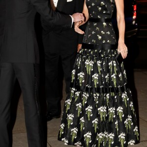 La duchesse Catherine de Cambridge (Kate Middleton), en robe Alexander McQueen, à la National Portrait Gallery lors du gala du musée "Inspiring People", le 12 mars 2019 à Londres.