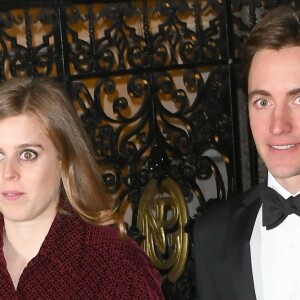 La princesse Beatrice d'York et son compagnon Edoardo Mapelli Mozzi assistaient le 12 mars 2019 à Londres au gala de bienfaisance de la National Portrait Gallery pour la rénovation du musée, événement baptisé "Inspiring People".