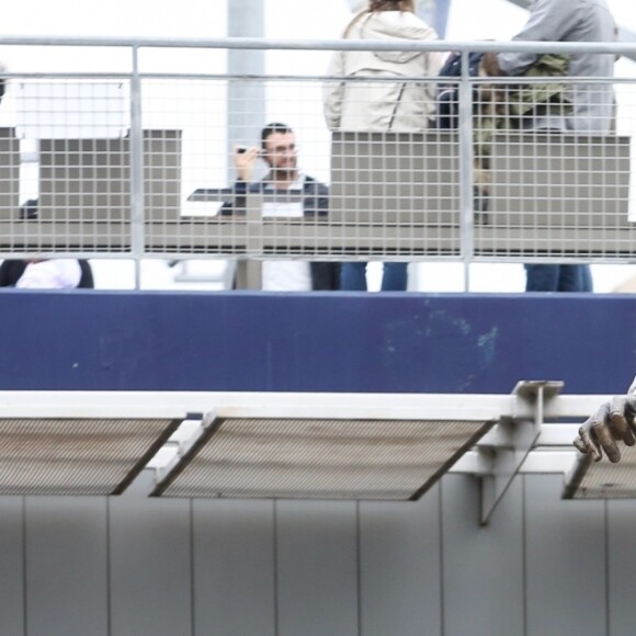 David Beckham a sa statue devant le stade du Los Angeles Galaxy. Le 2 mars 2019.