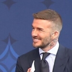 David Beckham a sa statue devant le stade du Los Angeles Galaxy. Le 2 mars 2019.