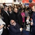 Le premier ministre Edouard Philippe avec Dominique Farrugia - Salon du livre de Paris porte de Versailles le 14 mars 2019. © Cédric Perrin/Bestimage