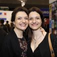 Raphaëlle Giordano et sa soeur Jumelle Stéphanie - Salon du livre de Paris porte de Versailles le 14 mars 2019. © Cédric Perrin/Bestimage