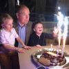 Charlene de Monaco publie des photos de l'anniversaire de son époux Albert de Monaco qui a fêté ses 61 ans avec leurs jumeaux Jacques et Gabriella. Instagram, le 14 mars 2019.