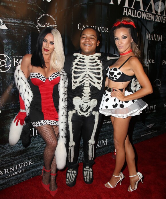 Aubrey O'Day, Shannon Bex, Kyle Massey à la soirée ‘MAXIM Halloween' à Beverly Hills, le 24 octobre 2015