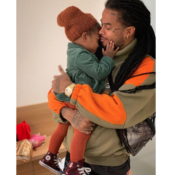 Kalash et sa fille, Ieva, le 7 février 2019, sur Instagram.