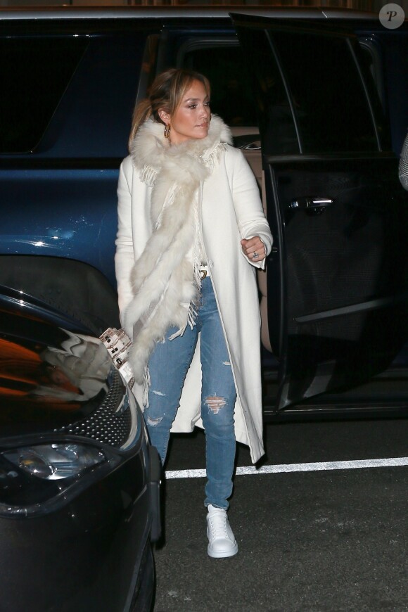 Jennifer Lopez et son compagnon Alex Rodriguez ont passés la soirée au Polo Bar à New York, le 17 mars 2019.