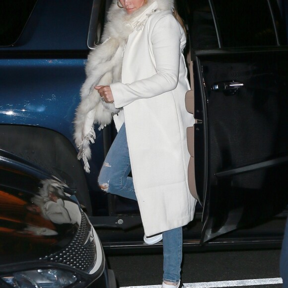 Jennifer Lopez et son compagnon Alex Rodriguez ont passé la soirée au Polo Bar à New York, le 17 mars 2019.