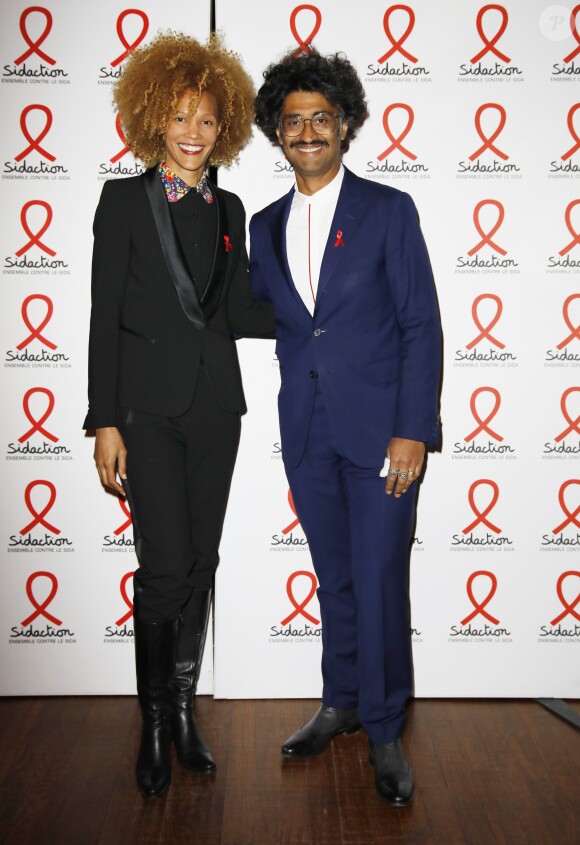 Amanda Scott, Sébastien Folin - Soirée de lancement du Sidaction 2019 à la salle Wagram à Paris, le 18 mars 2019. © Marc Ausset-Lacroix/Bestimage