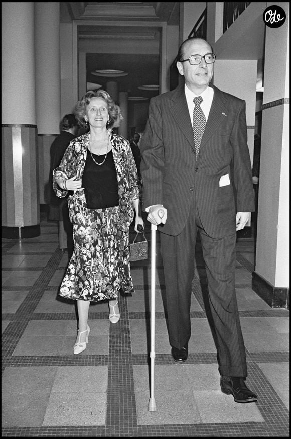 Jacques Chirac et sa femme Bernadette en soirée en 1979.