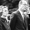 Jacques Chirac, maire de Paris, et sa femme Bernadette lors de la visite du pape Jean Paul II en 1980.