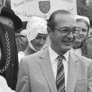 Elisabeth Depardieu, Jacques Chirac et sa femme Bernadette Chirac aux vendanges des vignes du clos Montmartre à Paris, France, le 4 octobre 1982. © Jean-Claude Woestelandt/Bestimage