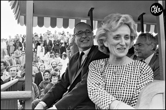 Jacques et Bernadette Chirac inaugurent le parc Mirapolis en région parisienne, 1987.