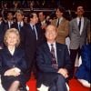 Jacques et Bernadette Chirac en meeting pour les élections présidentielles de 1988.