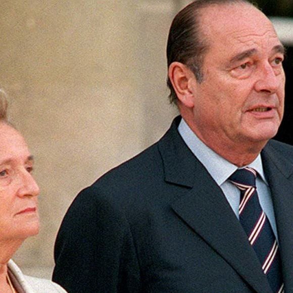 Jacques et Bernadette Chirac à l'Elysée en 2000.