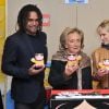Christian Karembeu et Lorie avec Bernadette Chirac pour l'Opération Pièces Jaunes en 2012. © Guillaume Gaffiot /Bestimage