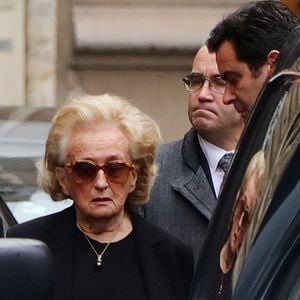 Bernadette Chirac - Obsèques de Laurence Chirac, la fille de Jacques et Bernadette Chirac en la chapelle de Jésus-Enfant de la basilique Sainte-Clotilde à Paris, le 16 avril 2016. © Crystal Pictures/Bestimage