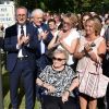 Inauguration de la rue Jacques et Bernadette Chirac, par la femme de l'ancien président de la République, Bernadette Chirac et sa fille Claude, à Brive-la-Gaillarde. Le 8 juin 2018.