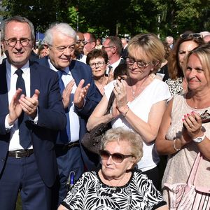 Inauguration de la rue Jacques et Bernadette Chirac, par la femme de l'ancien président de la République, Bernadette Chirac et sa fille Claude, à Brive-la-Gaillarde. Le 8 juin 2018.