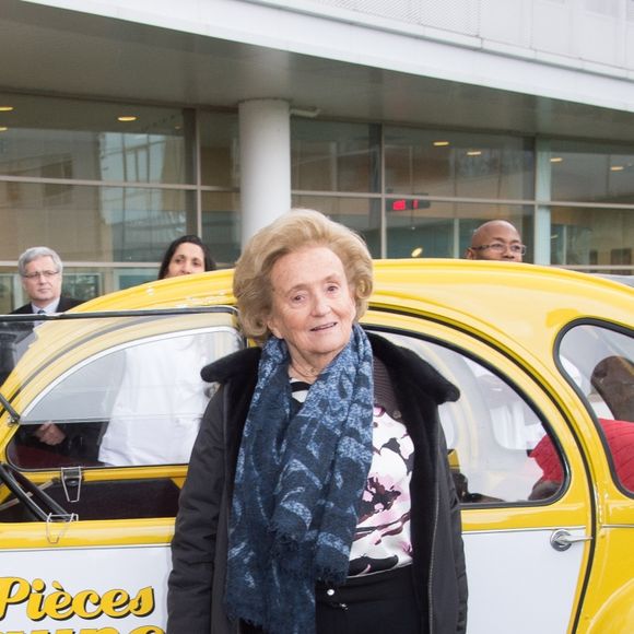 Bernadette Chirac (présidente de la Fondation Hôpitaux de Paris-Hôpitaux de France) - Lancement de la 27ème édition de l'Opération Pièces Jaunes au centre hospitalier (hôpital Delafontaine) de Saint-Denis, le 6 janvier 2016.