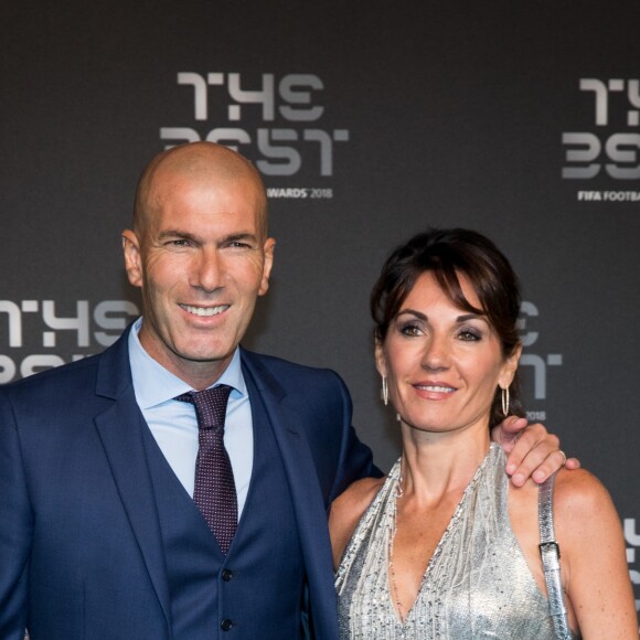 Zinedine Zidane et sa femme Véronique - Les célébrités arrivent à la cérémonie des Trophées Fifa 2018 au Royal Festival Hall à Londres, Royaume Uni, le 25 septembre 2018. © Cyril Moreau/Bestimage