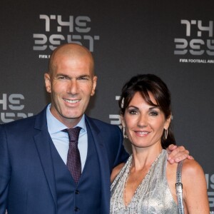 Info - Zinedine Zidane de retour au Real Madrid - Zinedine Zidane et sa femme Véronique - Les célébrités arrivent à la cérémonie des Trophées Fifa 2018 au Royal Festival Hall à Londres, Royaume Uni, le 25 septembre 2018. © Cyril Moreau/Bestimage