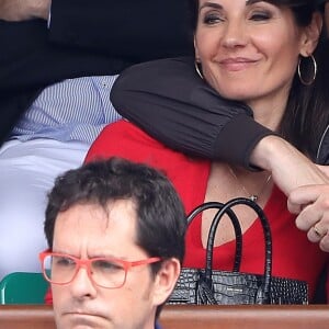 Zinédine Zidane et sa femme Véronique dans les tribunes des Internationaux de France de Tennis de Roland Garros à Paris, le 10 juin 2018. © Dominique Jacovides - Cyril Moreau/Bestimage