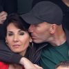 Zinédine Zidane et sa femme Véronique dans les tribunes des Internationaux de France de Tennis de Roland Garros à Paris, le 10 juin 2018. © Dominique Jacovides - Cyril Moreau/Bestimage