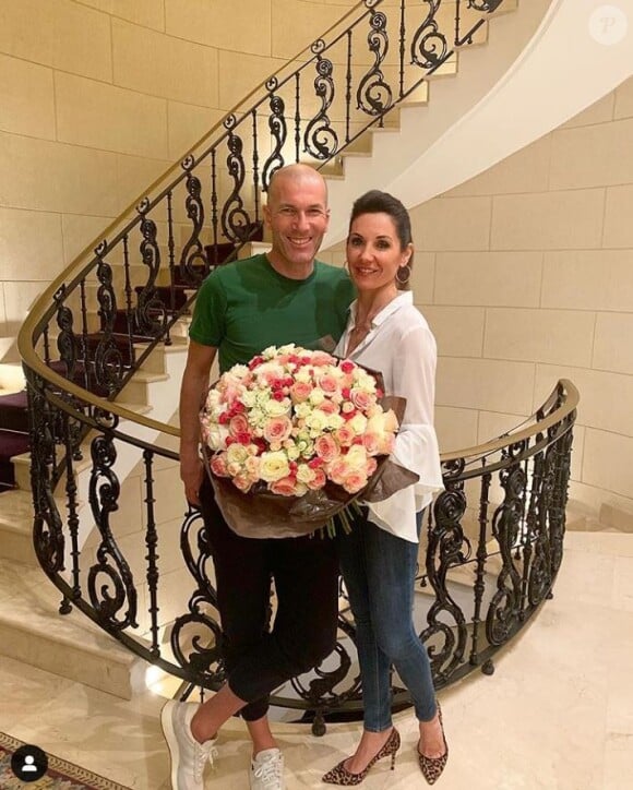 Zinédine Zidane souhaite un joyeux anniversaire à son épouse Véronique. Instagram, le 20 mars 2019.