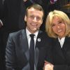 Emmanuel Macron et sa femme Brigitte Macron lors du 34ème dîner du Conseil représentatif des institutions juives de France (CRIF) au Carrousel du Louvre à Paris, FRance, le 20 février 2019. © Erez Lichtfeld/Bestimage