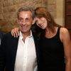 Carla Bruni-Sarkozy et son mari Nicolas Sarkozy - Coulisses du concert de Carla Bruni-Sarkozy au Beiteddine Art Festival à Beyrouth au Liban le 30 juillet 2018. ©DominiqueJacovides/Bestimage