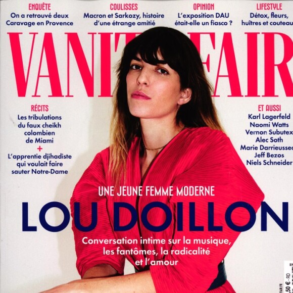 Carla Bruni, Nicolas Sarkozy et leur fille Giulia dans "Vanity Fair", en kiosque le 21 mars 2019.