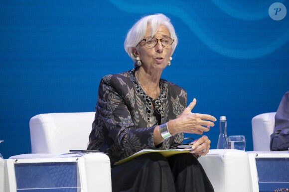 Christine Lagarde lors d'une reunion à Bali en Indonésie le 10 octobre 2018.