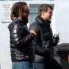 Exclusif - Connor Cruise vient rendre visite à son père Tom Cruise sur le tournage du film "Jack Reacher: Never Go Back" à la Nouvelle-Orléans, le 20 janvier 2016.