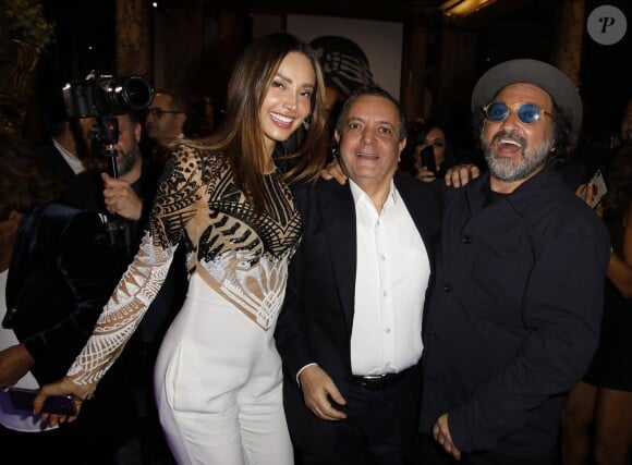 Exclusif - Patricia Contreras, Edouard Nahum, Mr Brainwash (Thierry Guetta) - Edouard Nahum fête son 60ème anniversaire au Musée Grévin à Paris le 26 mars 2019. © Marc Ausset-Lacroix/Bestimage