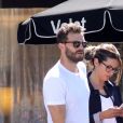 Exclusif - Jamie Dornan et sa femme Amelia Warner à la sortie du restaurant Katsuya à Los Angeles, Californie, Etats-Unis, le 8 mars 2018.08/03/2018 - Los Angeles