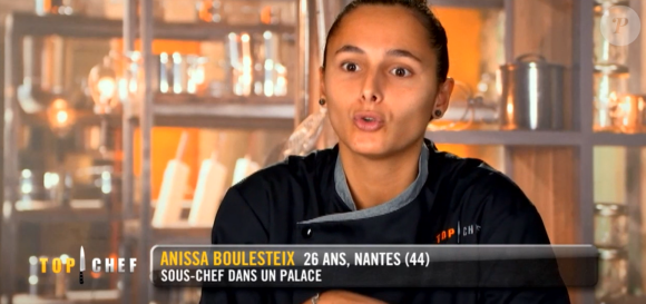 Anissa lors du neuvième épisode de "Top Chef" saison 10, mercredi 3 avril 2019 sur M6.